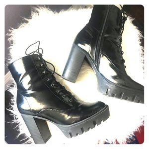 Heeled Combat Boots